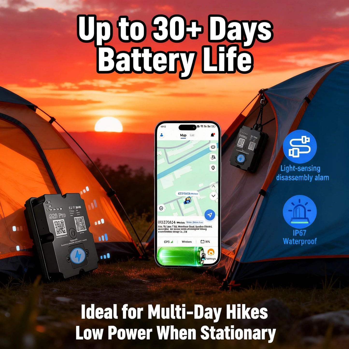 Wanwaytech 4G GPS Tracker For Hiking With S Os And Waterproof Design