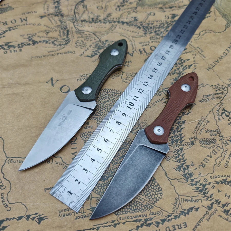 GiantMouse GMF3 Fixed Blade Knife With Leather Sheath