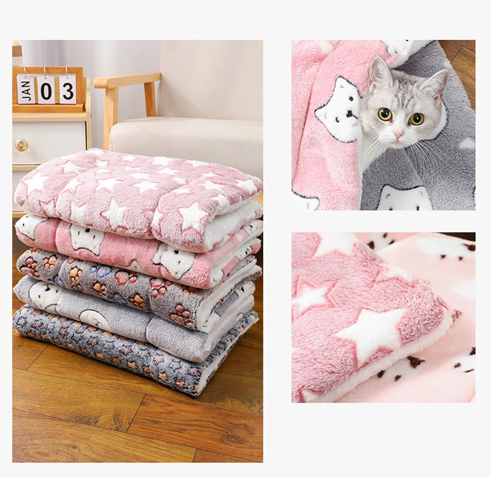 Thickened Flannel Cat And Dog Sleeping Mat