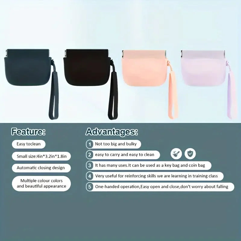 Portable Silicone Dog Treat Bag for Training and Snacks