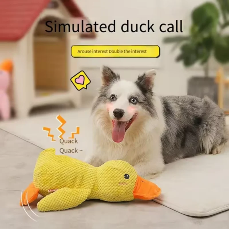XMSJ Plush Duck Dog Toy With Quacking Sound