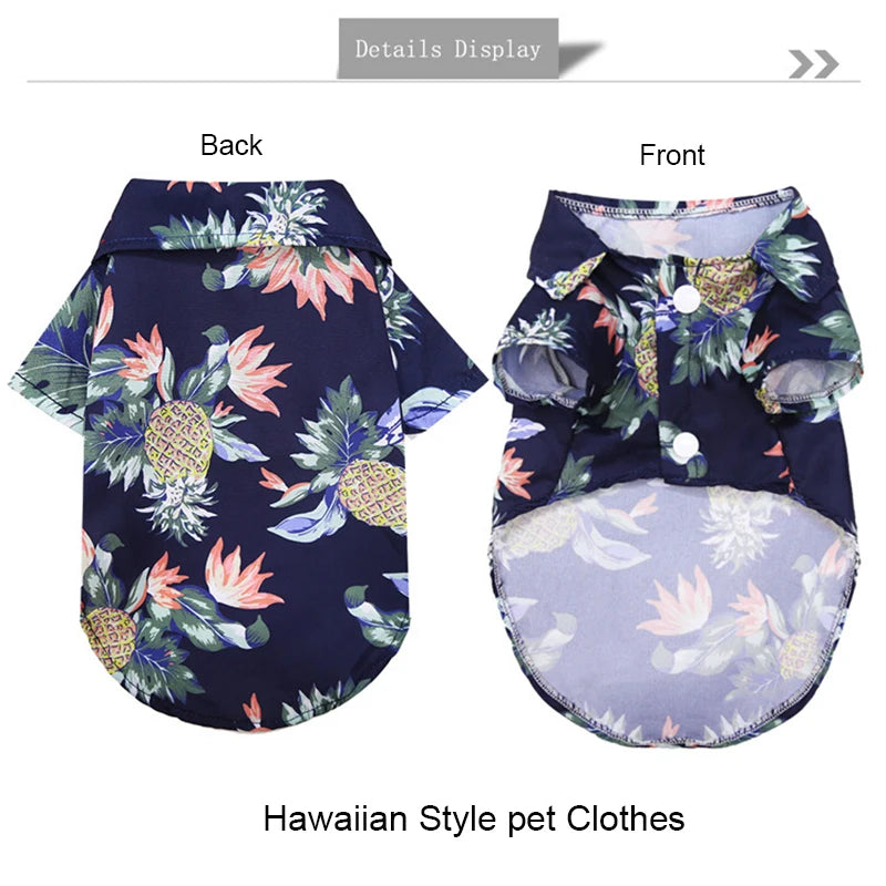 Hawaiian Style Summer Dog Shirt For Small And Medium Dogs