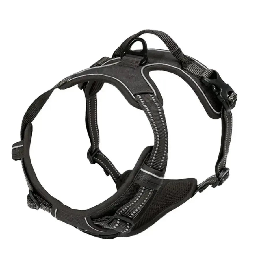BeiYu Pet Vest Harness For Dogs Leash Set Durable Leather