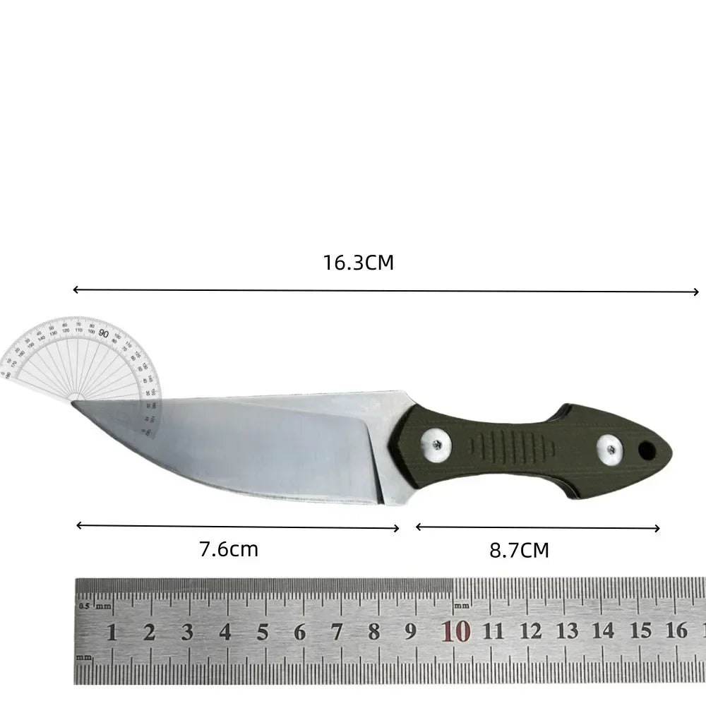 GiantMouse GMF3 Fixed Blade Knife With Leather Sheath