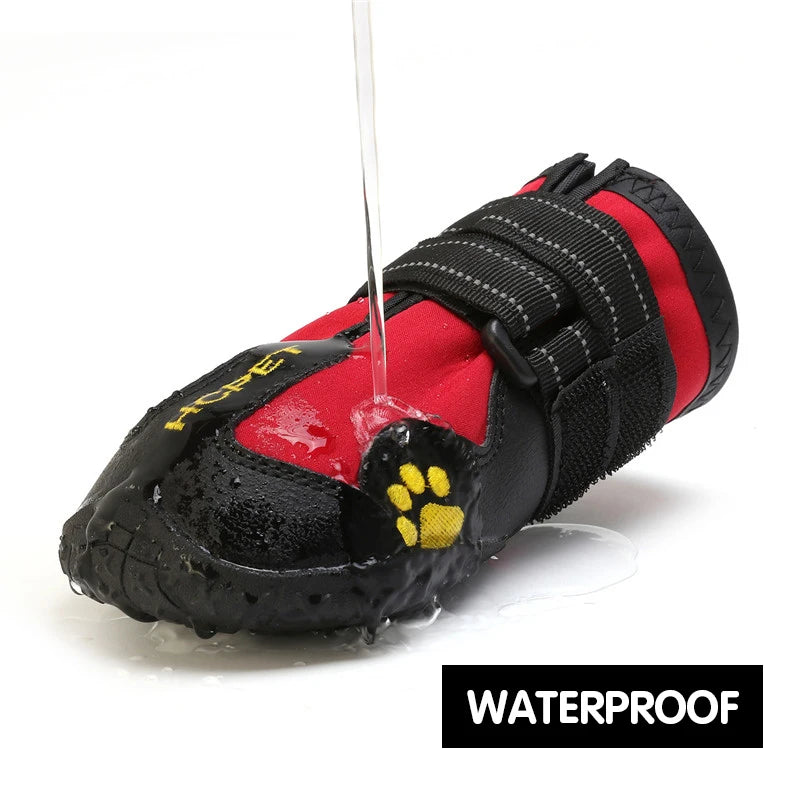 HCPET Waterproof Outdoor Dog Boots Set Durable Breathable