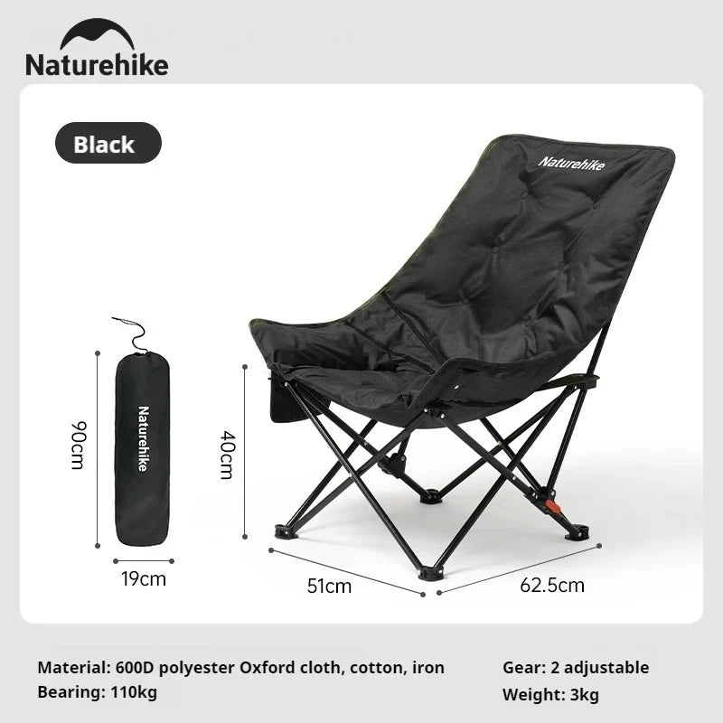 Naturehike High Back Moon Chair Folding Lounge Outdoor Camping Chair