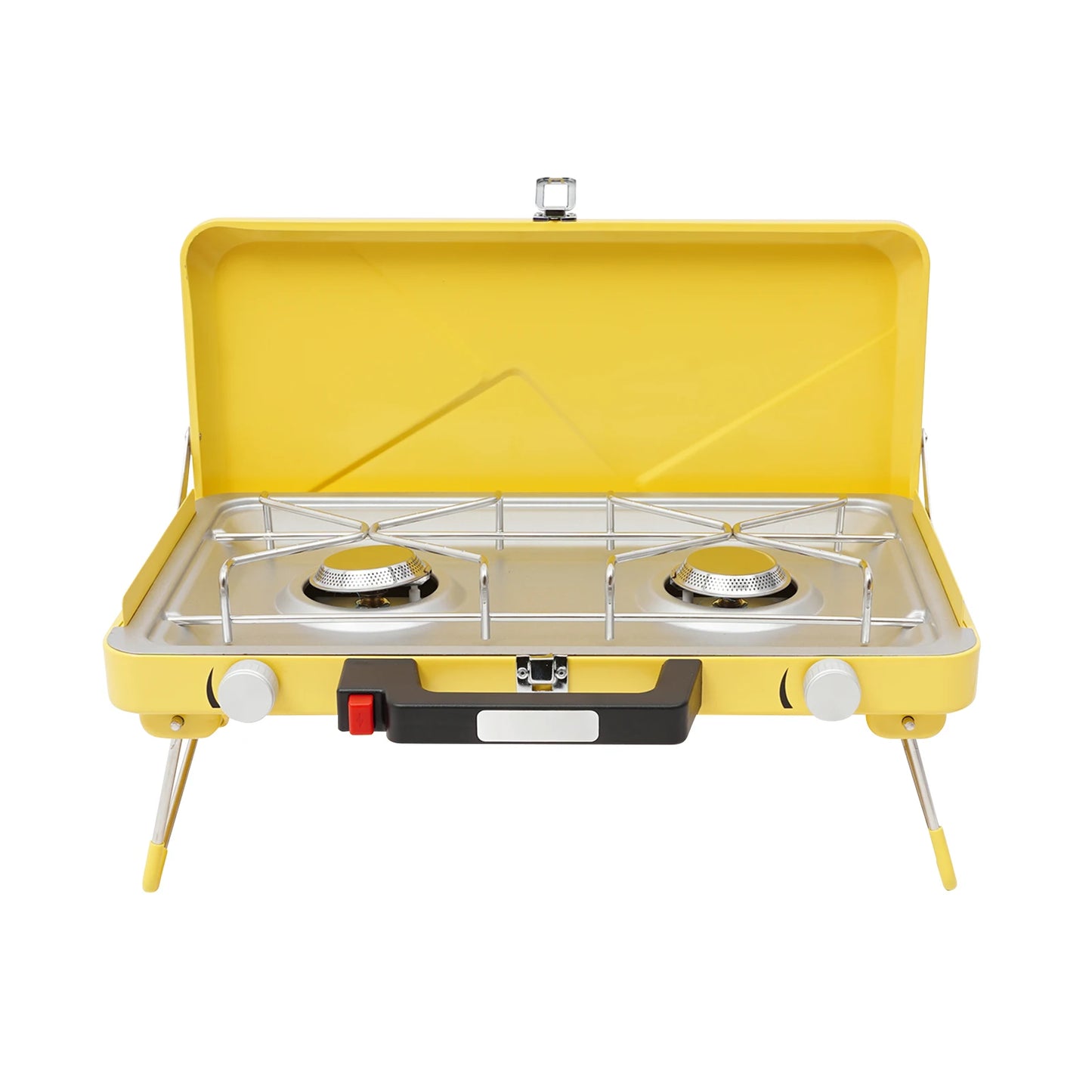 Portable Outdoor Gas Stove 2 Burner 3500W With Windshield Camping