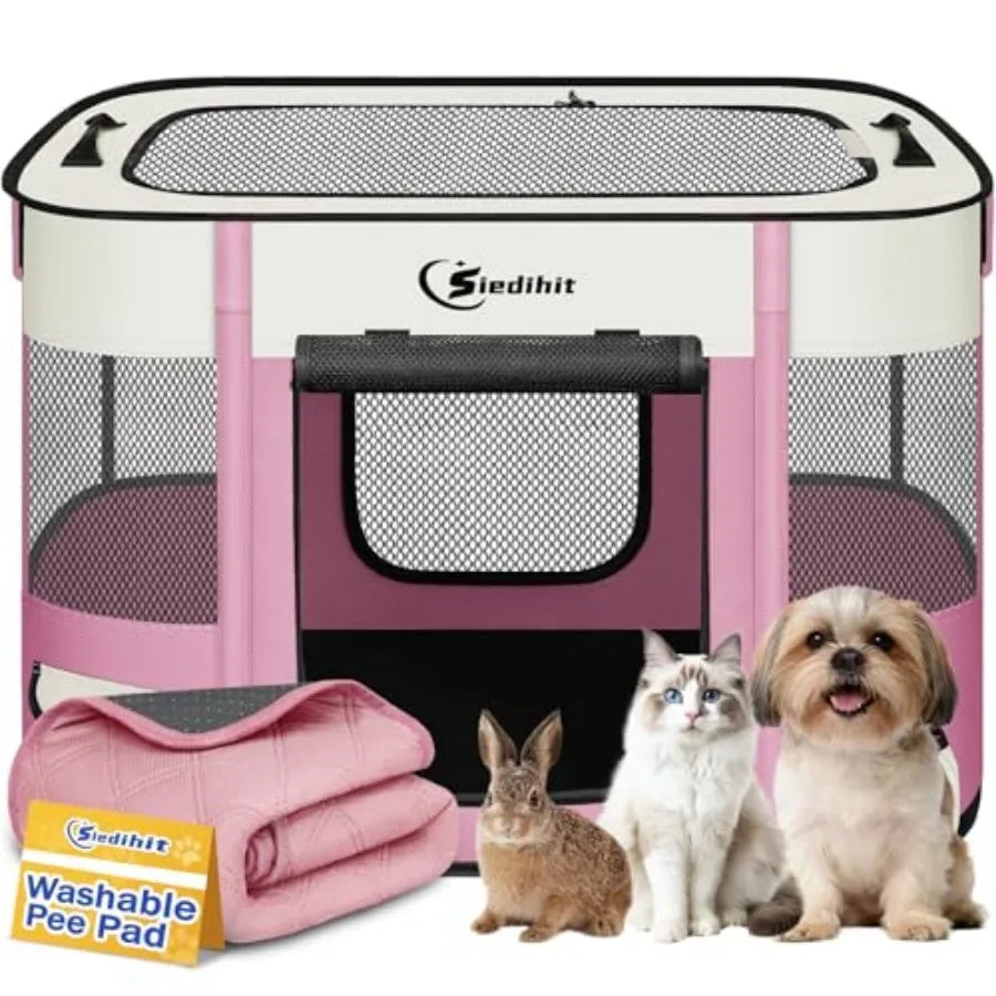 Foldable Pet Playpen Kennel for Dogs Cats Rabbits and More