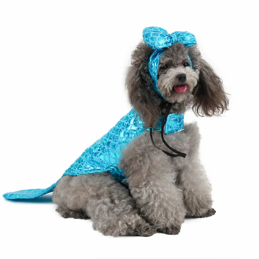 Mermaids Dog CostumeS/M/L/XL Personalised Funny Dog Costumes,Cute Cosplay Party Dog Clothes For Photo Shoots Pet Supplies