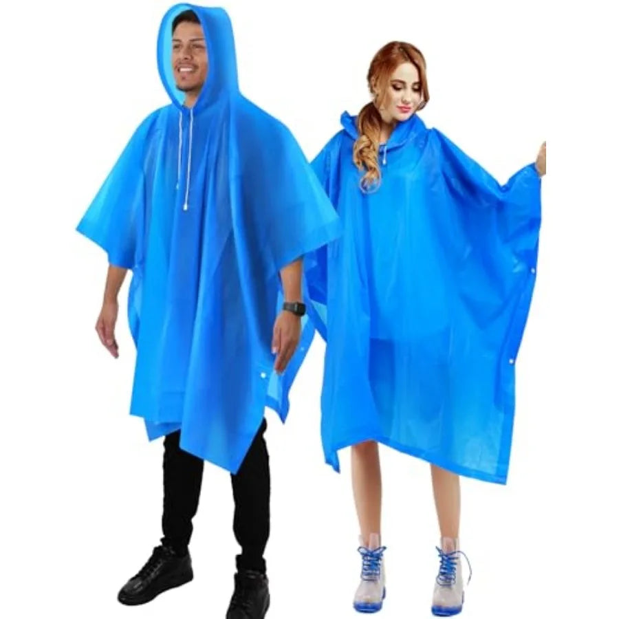 ANYOO Rain Ponchos for Adults Hooded Rain Jackets 2 Pack