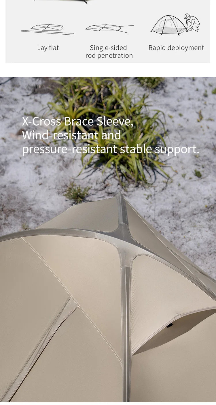 Naturehike Giling Pro 4 Seasons Dome Hiking Tent Camping Gear