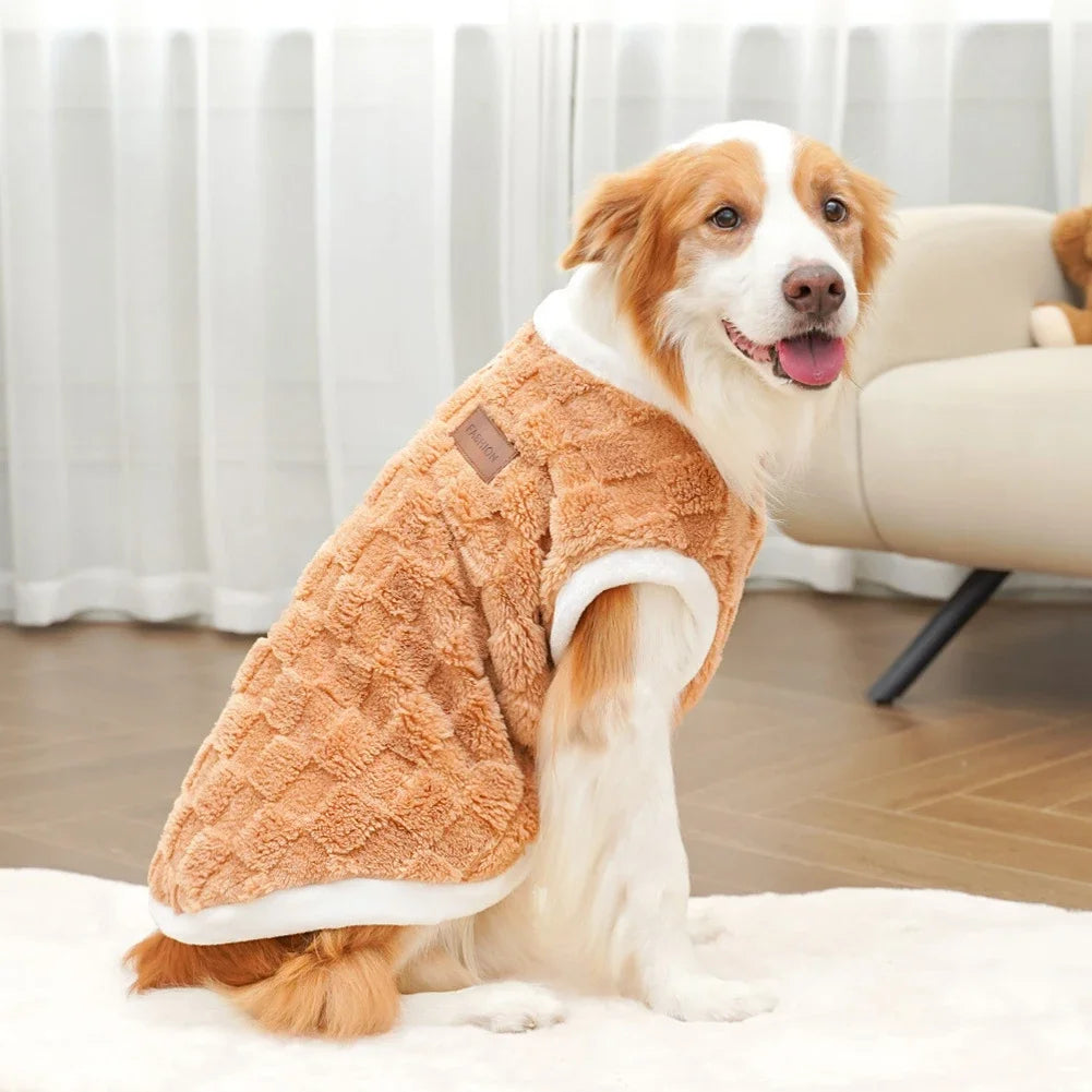 Flannel Dog Winter Sweater Coat For Small To Large Pets