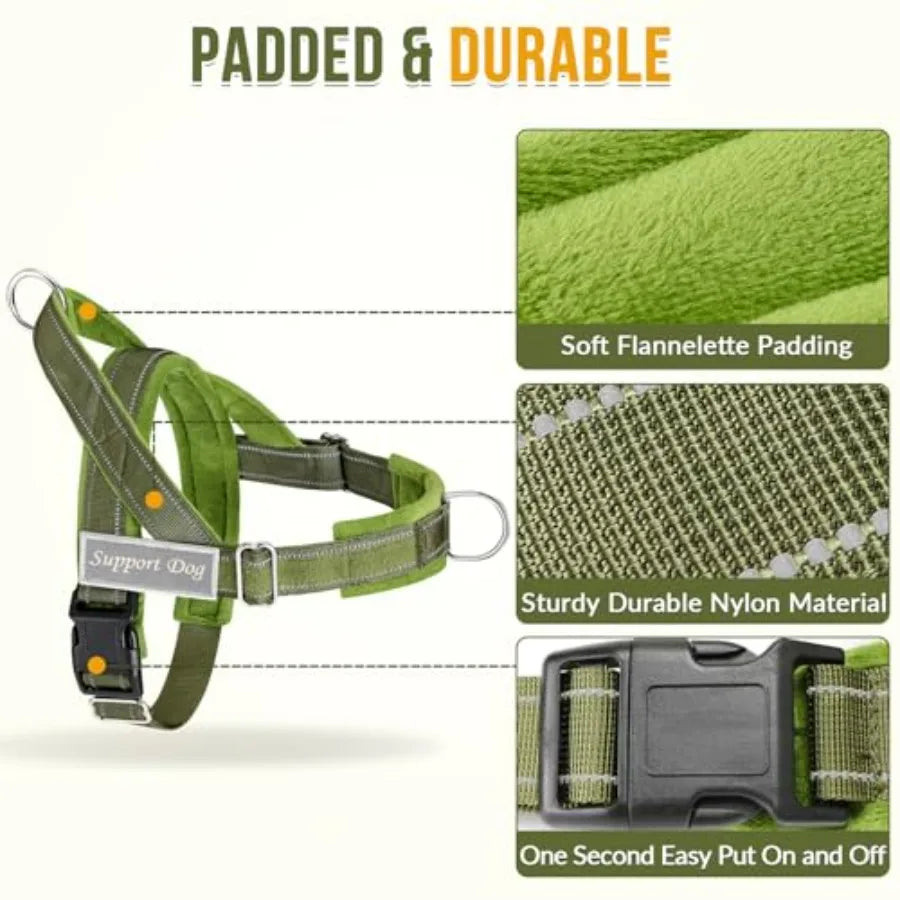No Pull Dog Harness And Leash Set With Adjustable Soft Padded Vest Front Clip