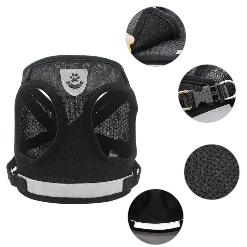 Pet Undershirt Mesh Harness Reflective Adjustable For Dogs