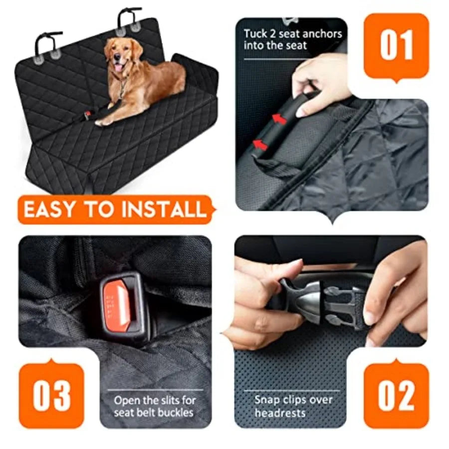 Dog Car Seat Cover Waterproof Non Slip Back Seat Protector