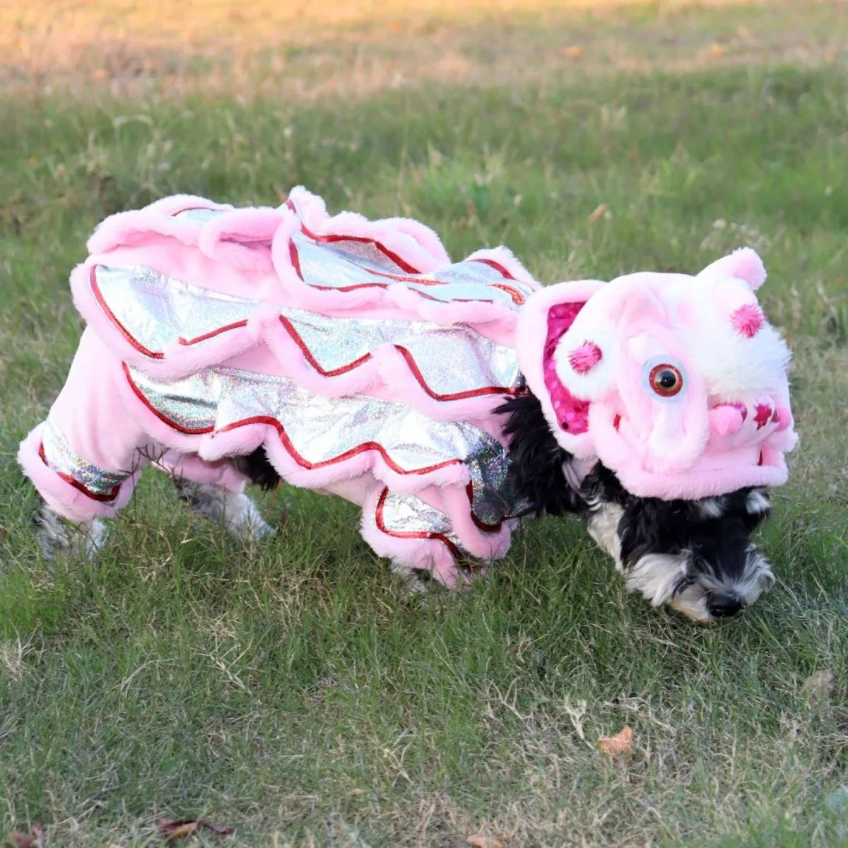 2026 Costume Lion Dance Dog And Cat Spring Festival Dog Costume Chinese New Year Role Play Puppy Pet Chihuahua Puppy Costume