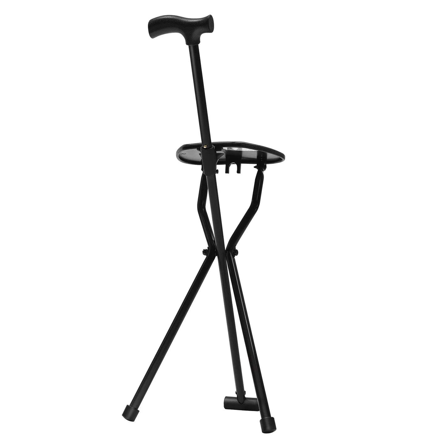 Folding Cane With Seat Aluminum Alloy Walking Stick