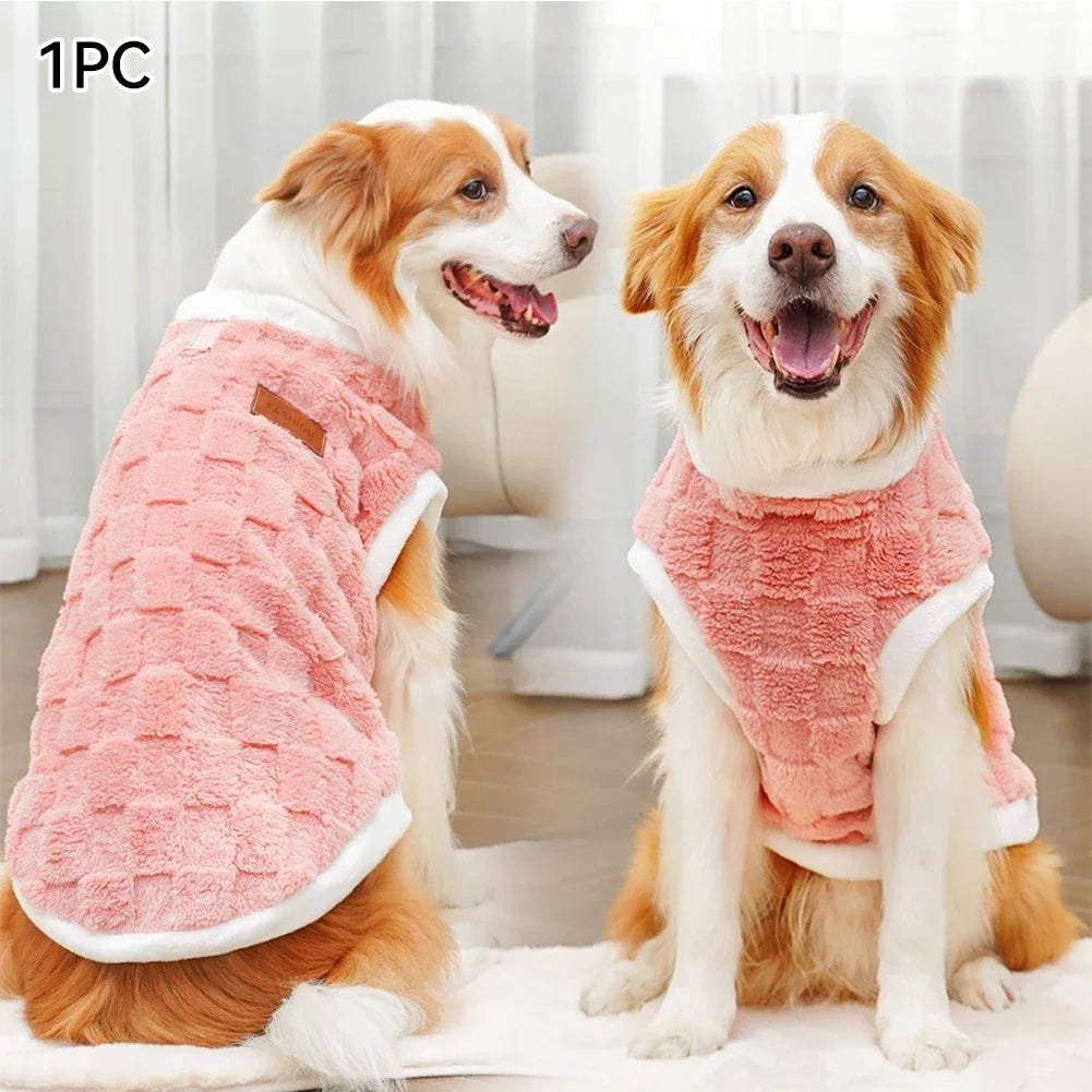 Flannel Dog Winter Sweater Coat For Small To Large Pets