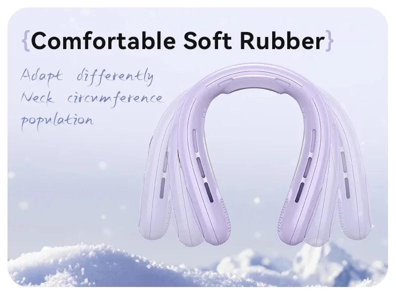 N90 Neck Fan Bladeless Wearable USB Rechargeable With 5-Speed Modes