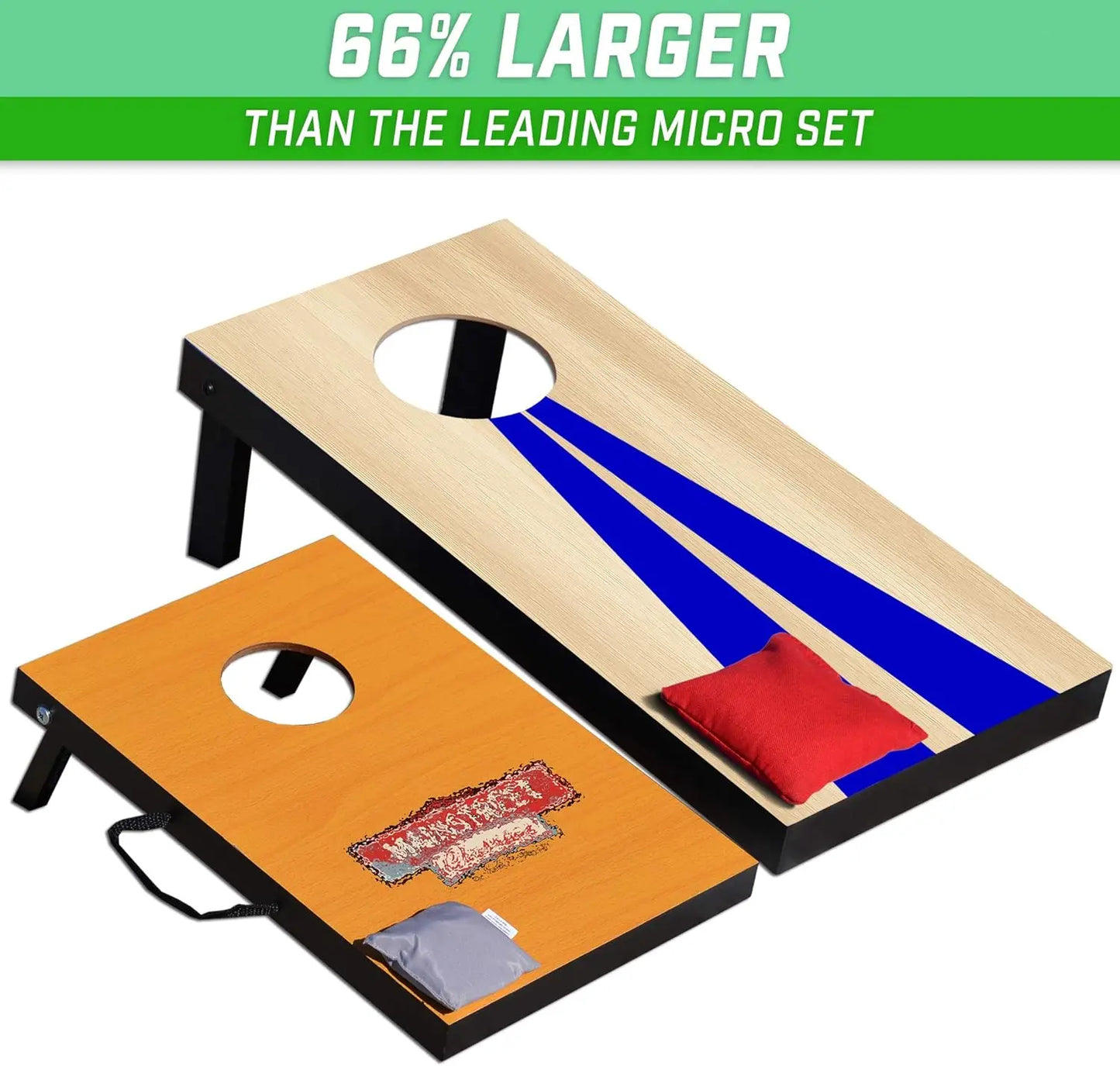 Portable Cornhole Game Set With 6 Bean Bags For Outdoors