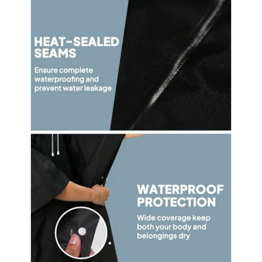 ANYOO Rain Ponchos for Adults Hooded Rain Jackets 2 Pack