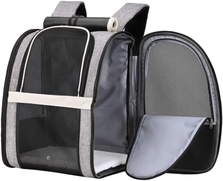 Pet Carrier Backpack With Window Blind For Cats And Dogs