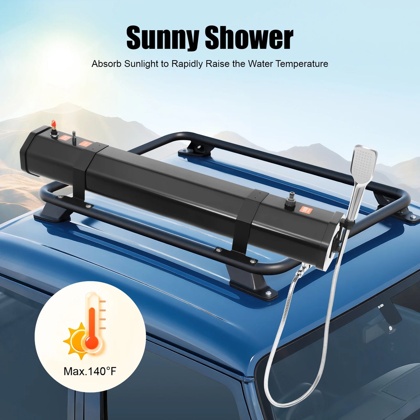 Portable Water Tank For Camping Roof Rack Shower System