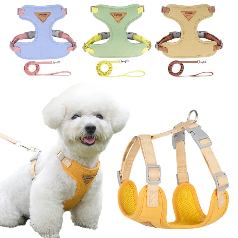 Breathable Puppy Harness And Leash Set For Small Pets
