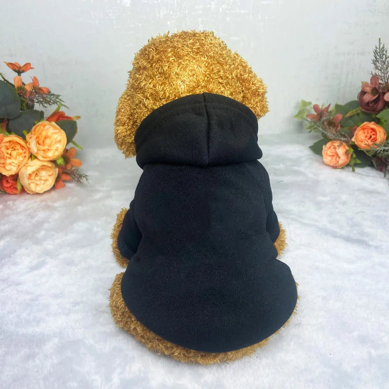 Winter Dog Hooded Sweatshirt Coat For Small Medium Large Dogs