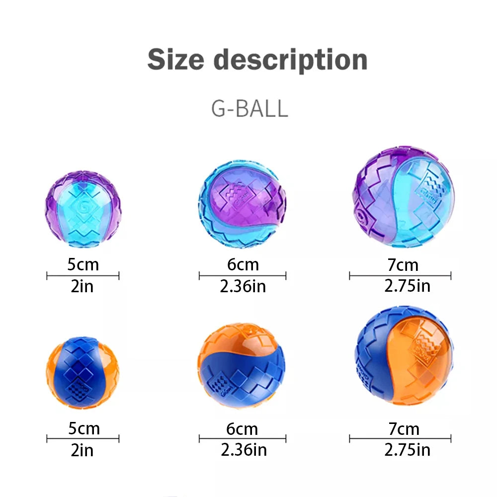 Dogs Squeaky Ball Toy Natural Rubber Chew For Outdoor Play