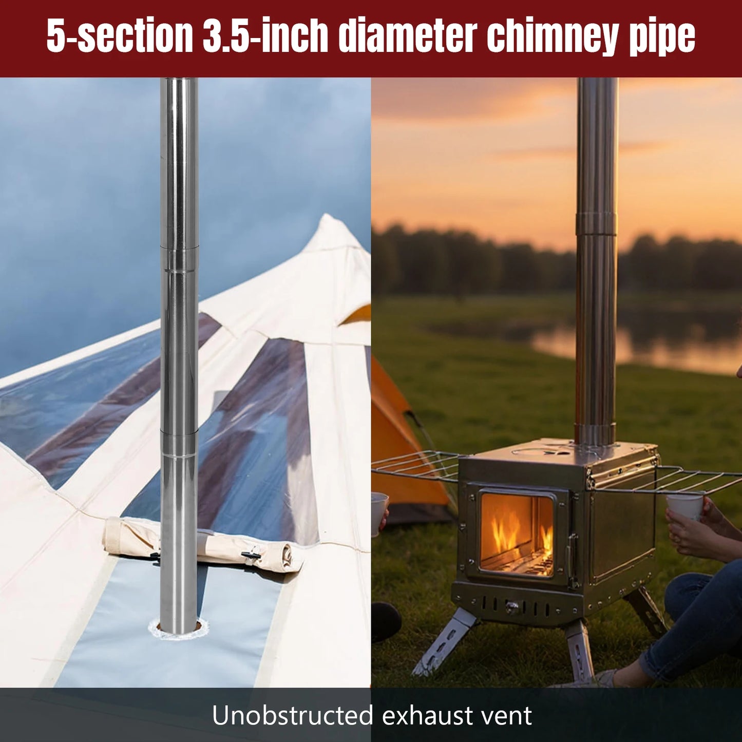 ATUOTIN Weatherproof Patio Heater With Chimney Pipe For Camping