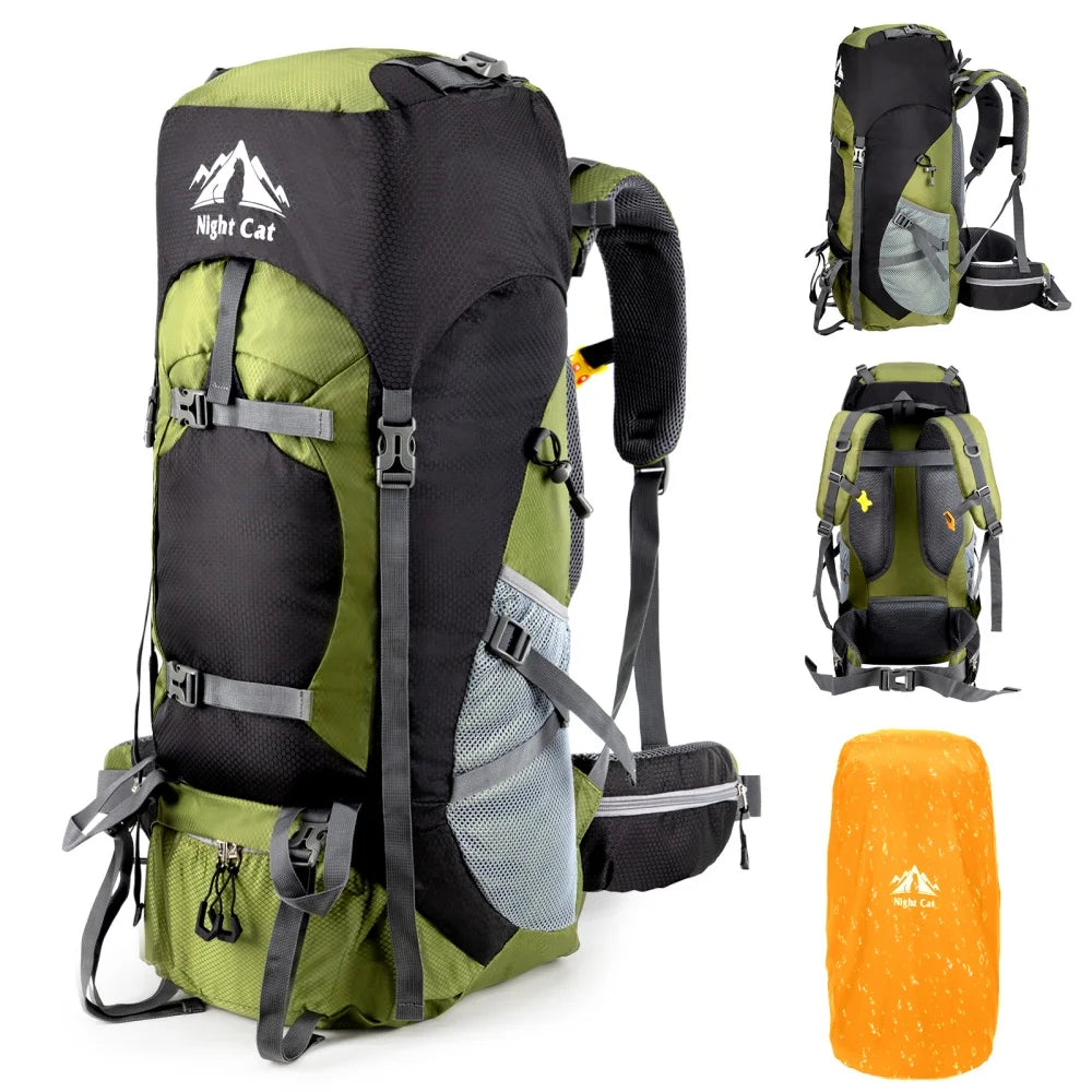 Night Cat Lightweight Hiking Backpack For Men Women Outdoor Travel