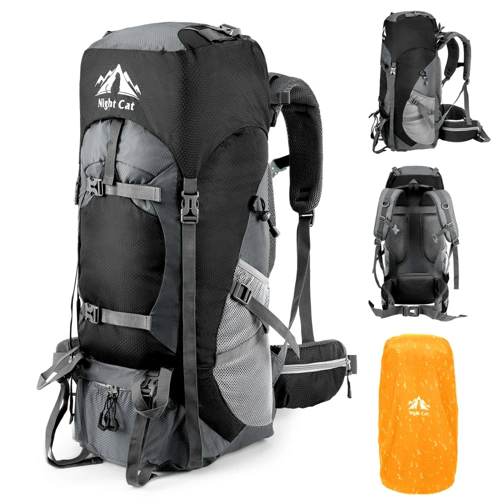 Night Cat Lightweight Hiking Backpack For Men Women Outdoor Travel