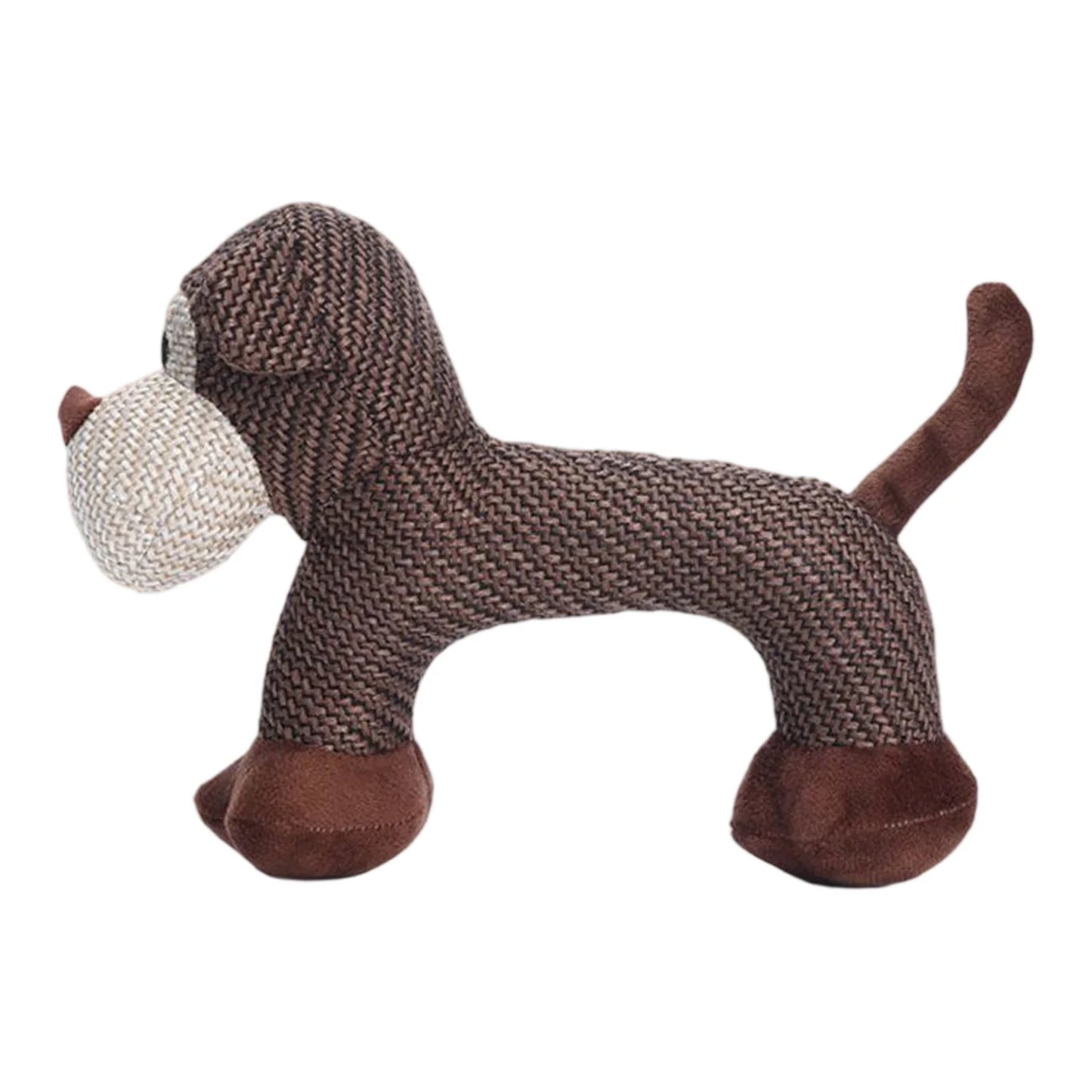 Interactive Squeaky Puppy Plush Dog Toy Cute Wear Resistant Material