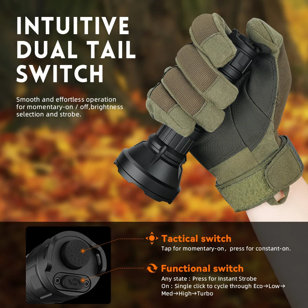 Sofirn SF26 21700 Tactical Flashlight 2000lm USB C Rechargeable