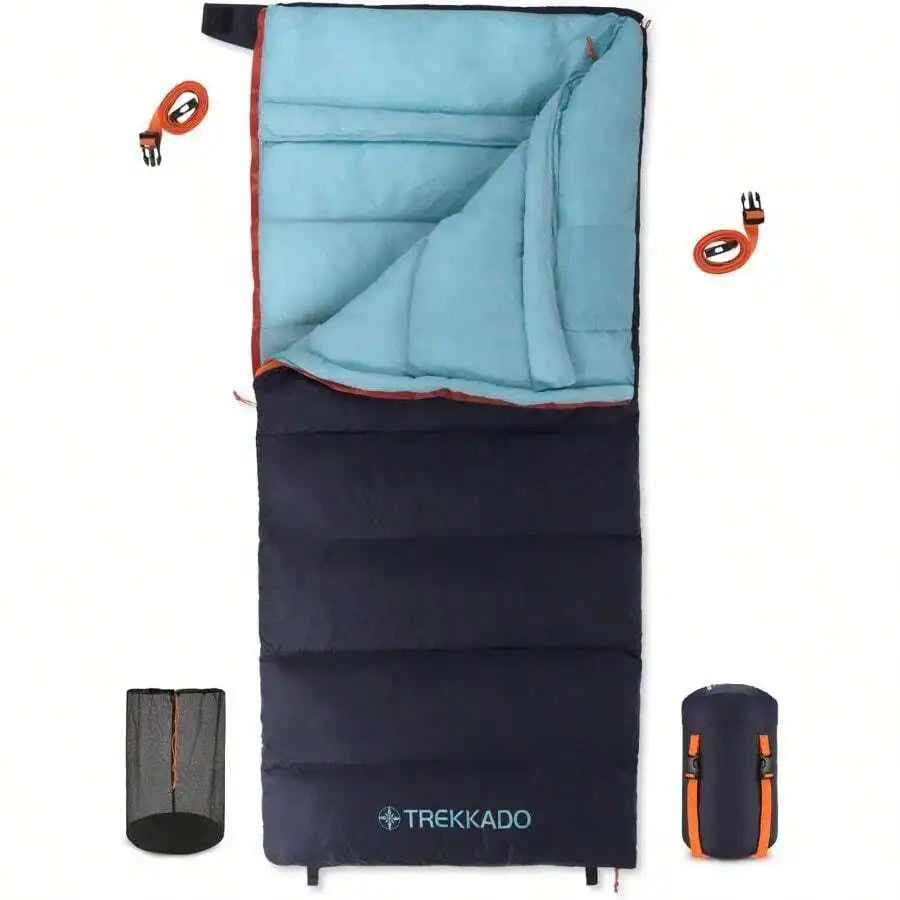 Lightweight Rectangular Camping Sleeping Bag For Adults With Pad Attachment