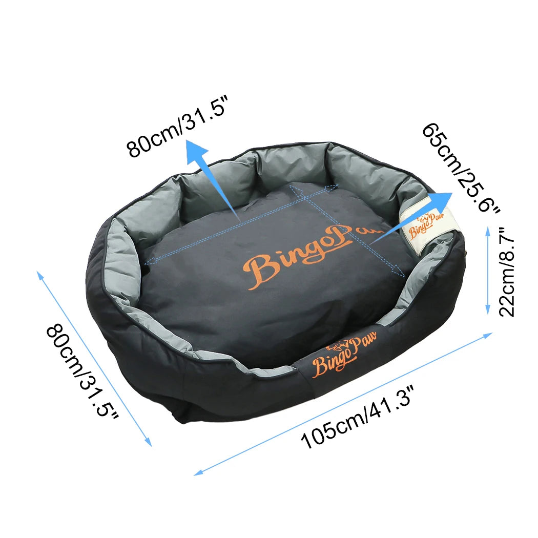 BINGOPAW All Season Calming Dog Bed With Removable Oxford Cover