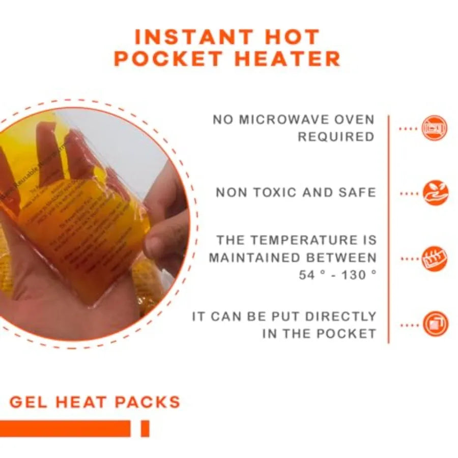 Reusable Snap Heat Pack Hand Warmer Gel For Camping Outdoor