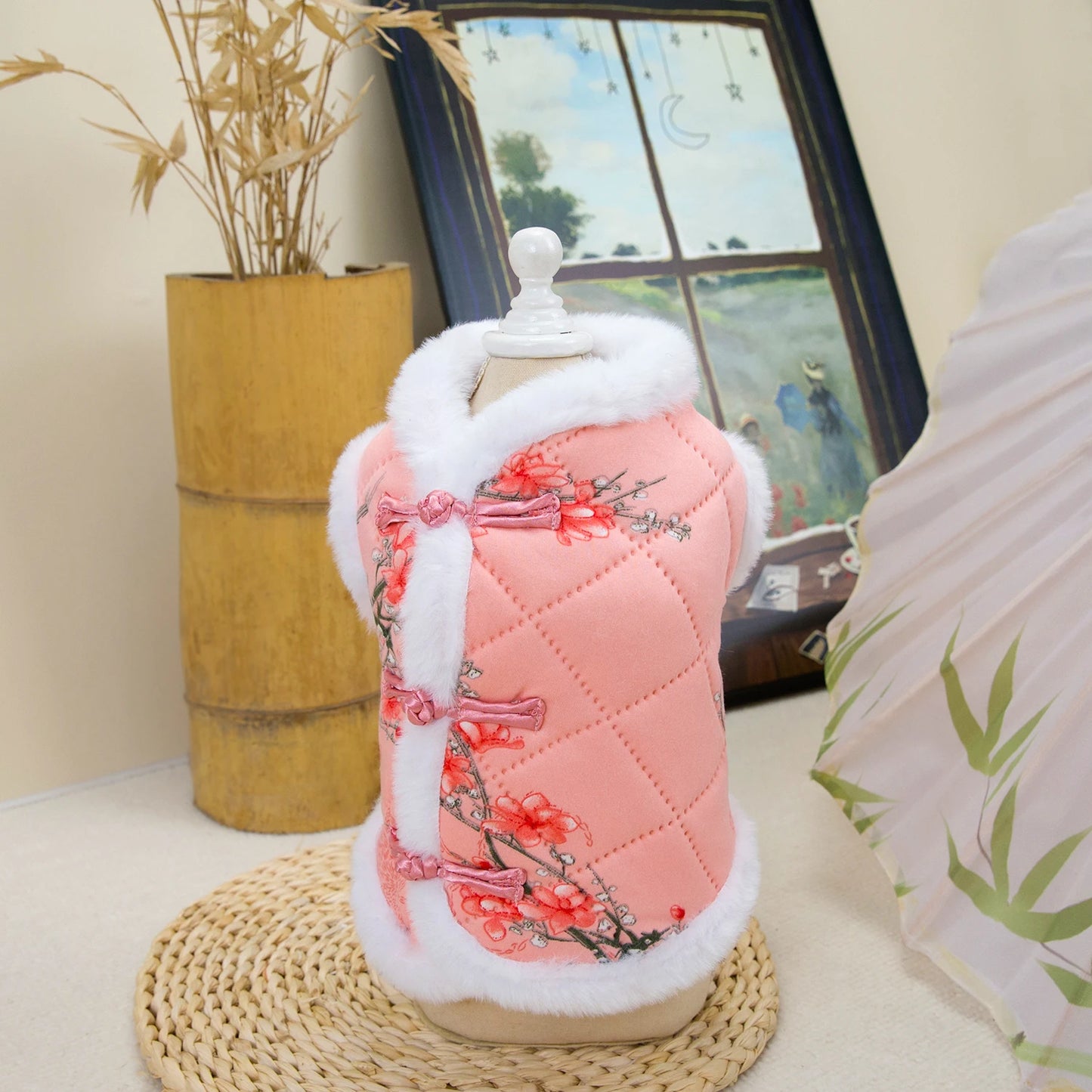 Warm Chinese Style Pet Dog Tang Suit Winter Jacket