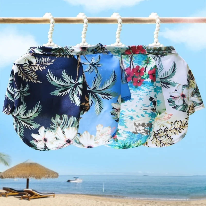 Hawaiian Style Summer Dog Shirt For Small And Medium Dogs
