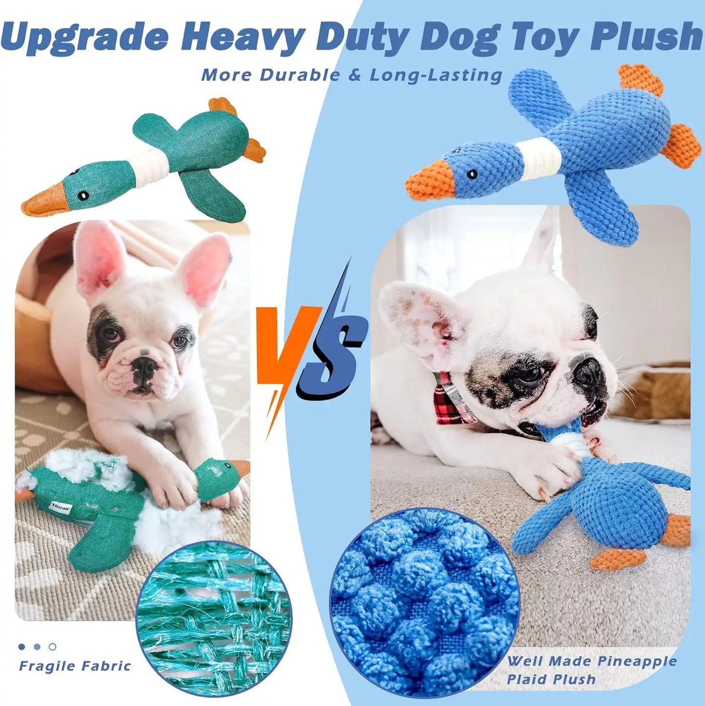 Goose Indestructible Dog Chew Toy for Aggressive Chewers