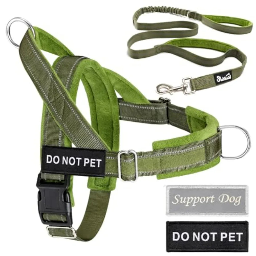 No Pull Dog Harness And Leash Set With Adjustable Soft Padded Vest Front Clip