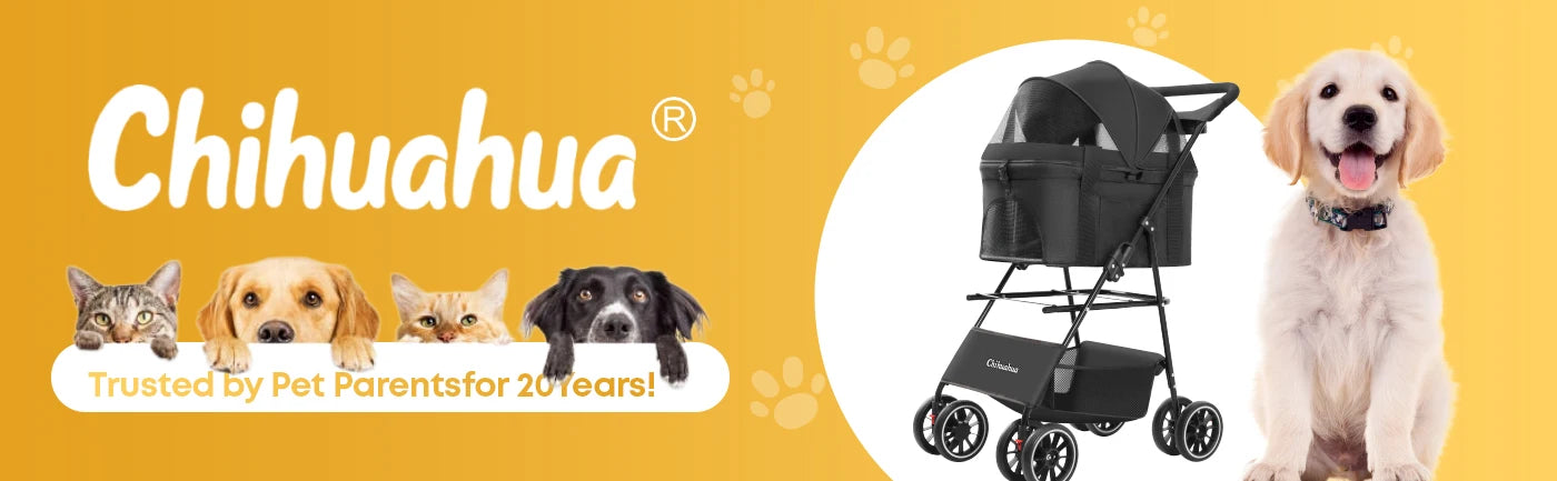 CHIHUAHUA 3in1 Pet Stroller For Medium Dogs Cats All Terrain