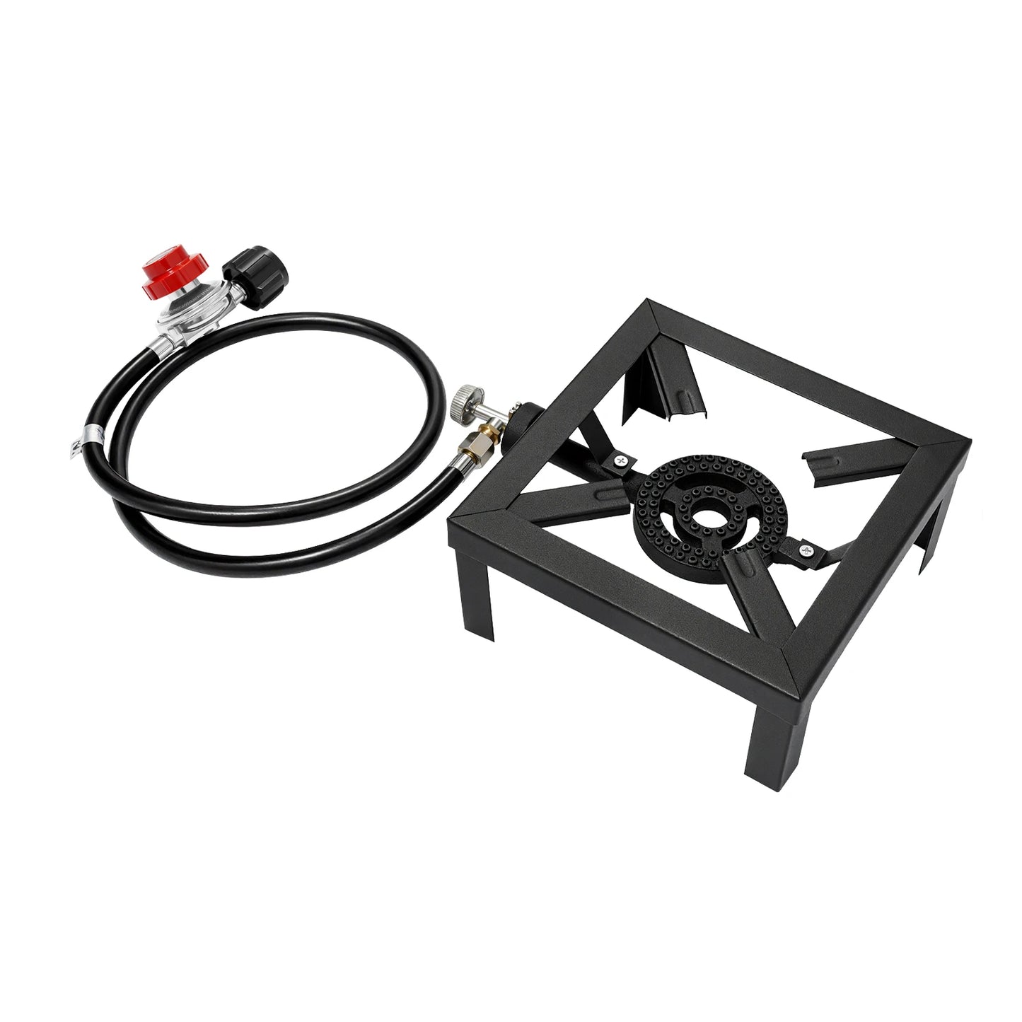 Portable Double Burner Gas Stove With 0-10 PSI Regulator