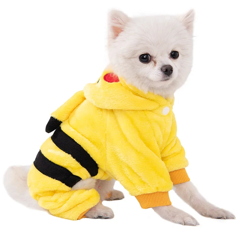 Pet Dog Clothes Fleece Jumpsuit For Small Dogs And Puppies