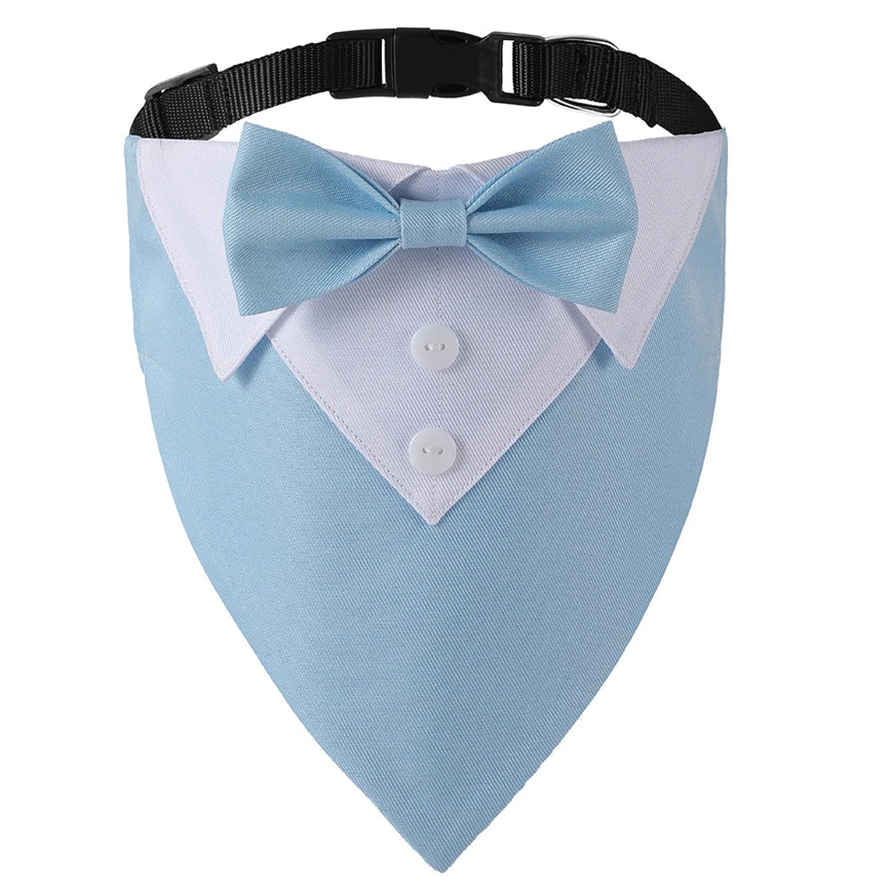Sucado Bow Tie Dog Collar Tuxedo Bandana For Pets Wedding