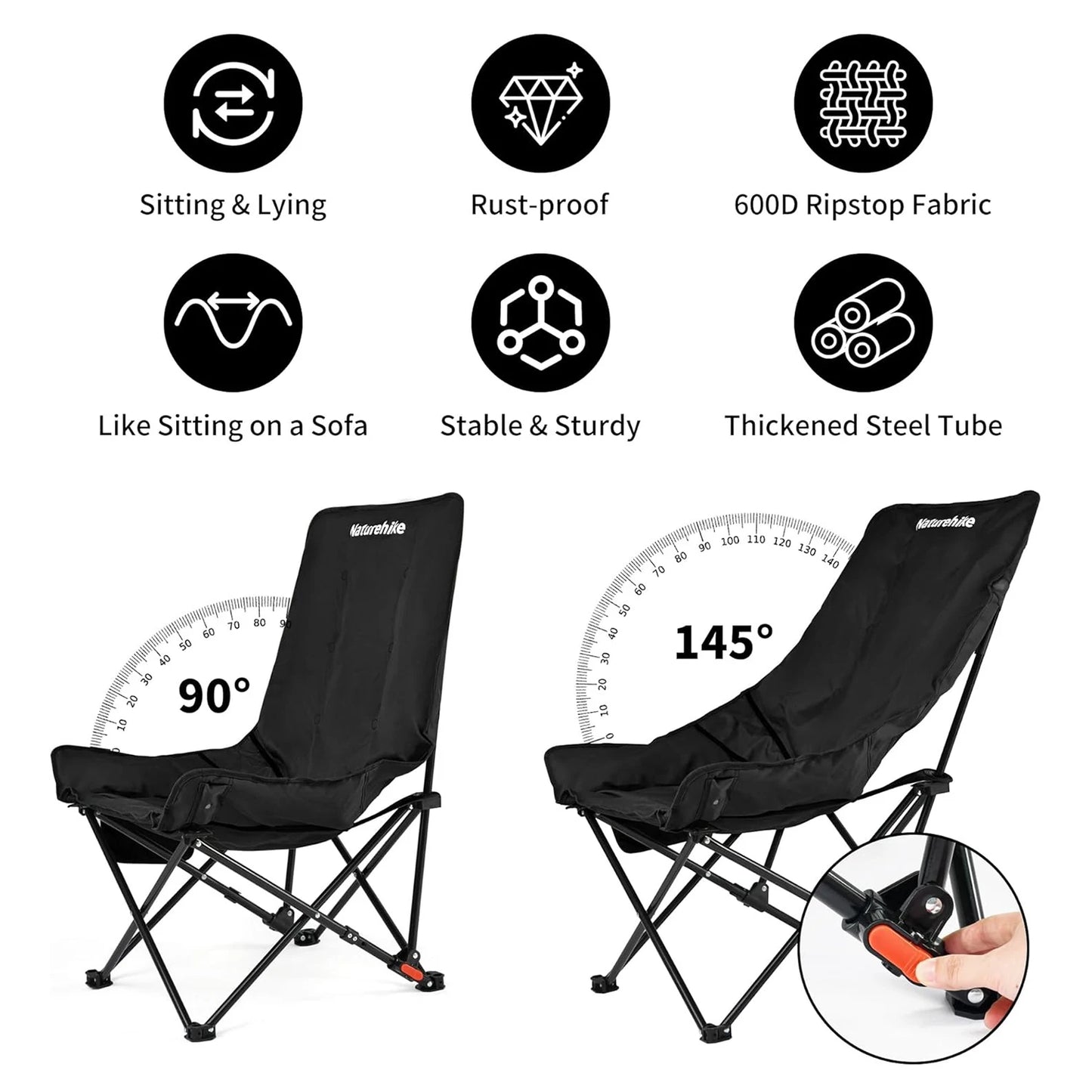 Naturehike Sea Star Recliner Moon Chair Folding Outdoor Chair