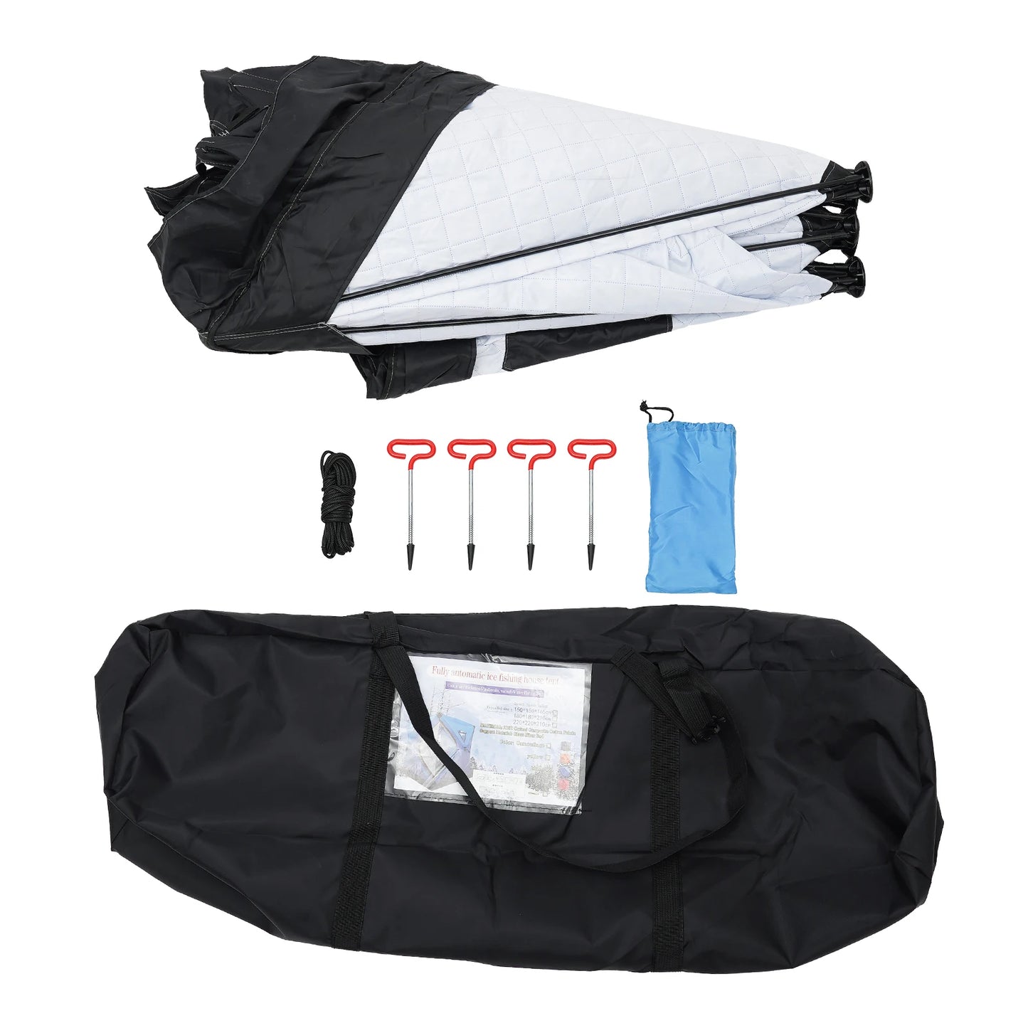 Bymaocar Ice Fishing Tent Outdoor Thermal Shelter Dual Zipper Windproof