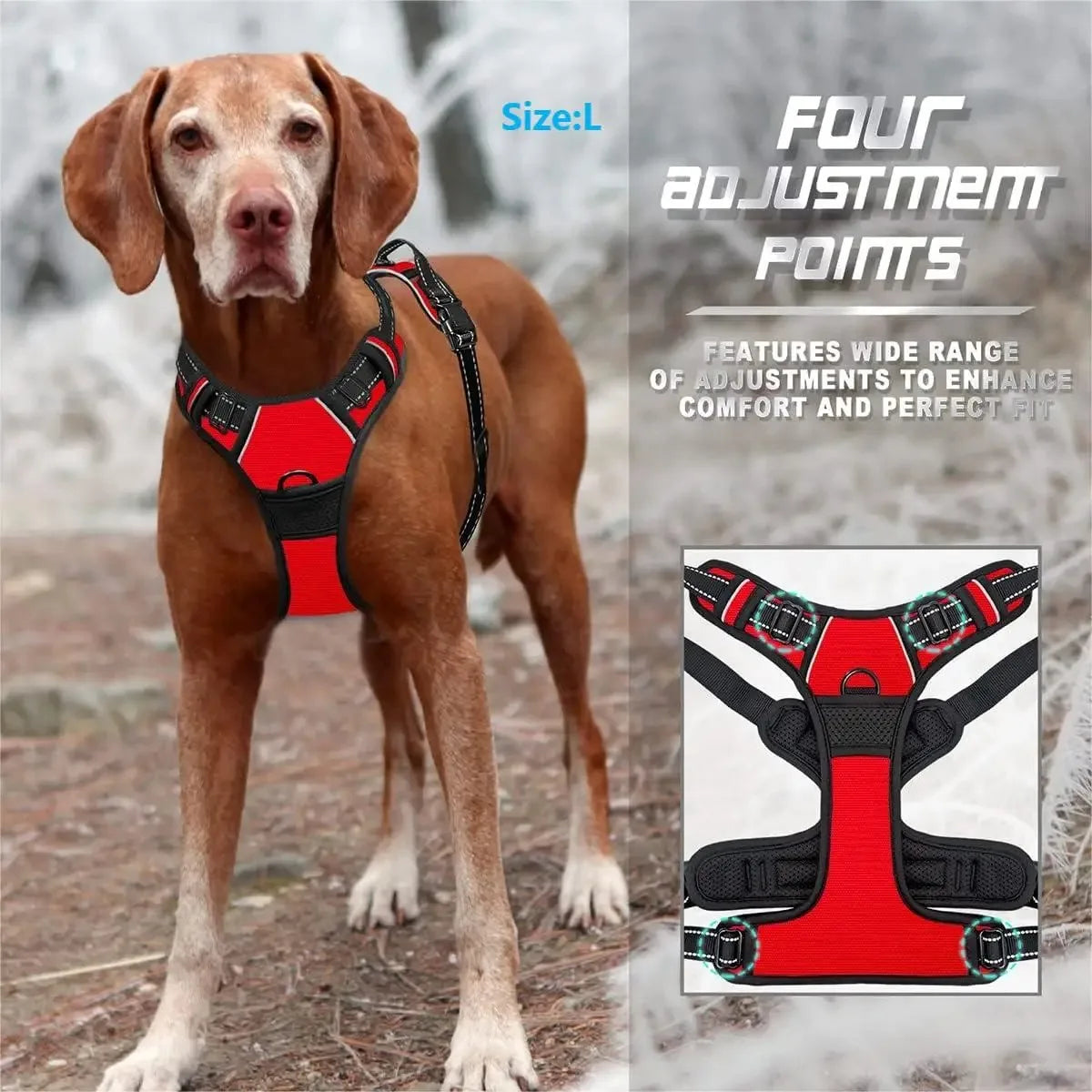 Leather Dog Collar Harness Leash Set For All Breeds