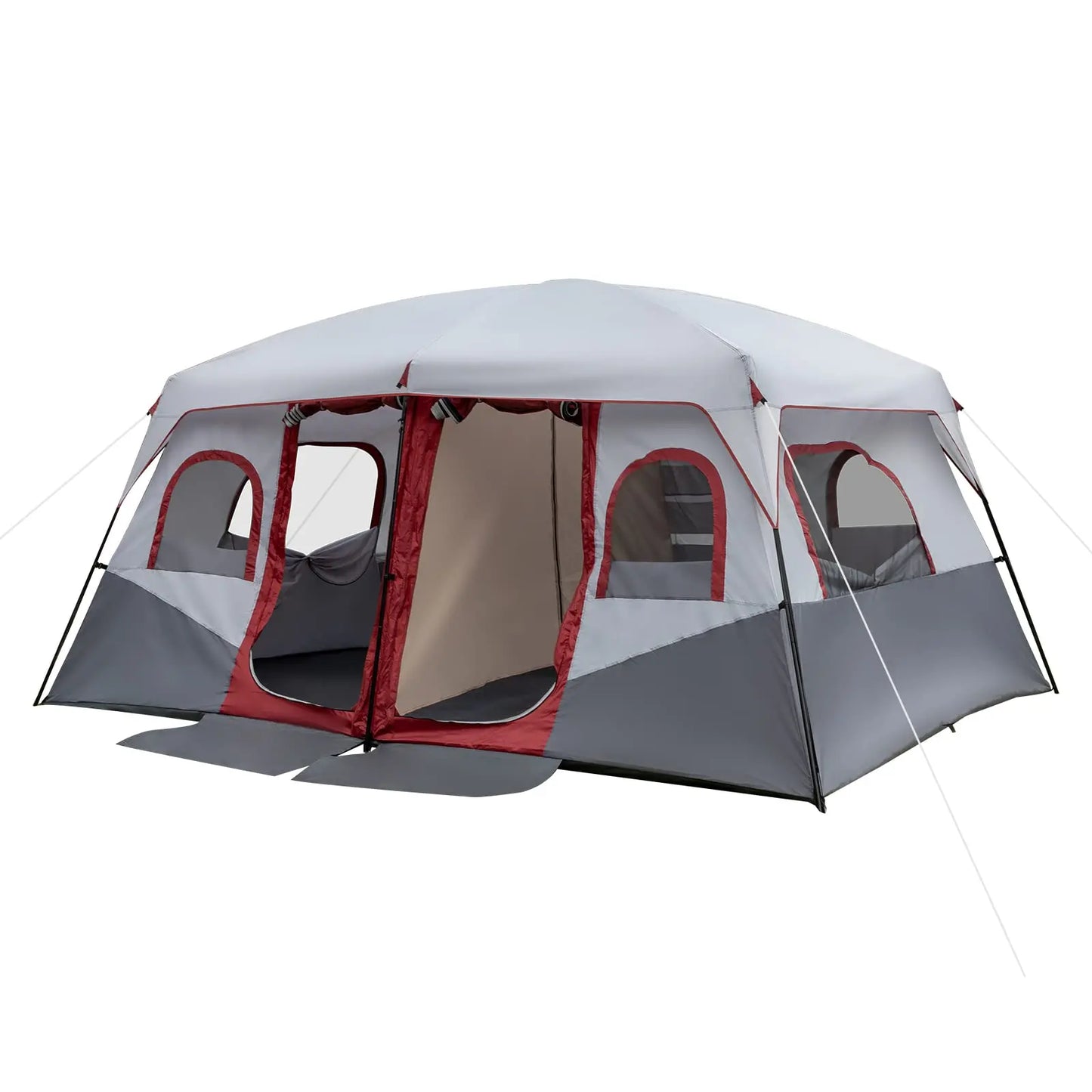 Waterproof Windproof Family Cabin Tent With Two Doors For Camping